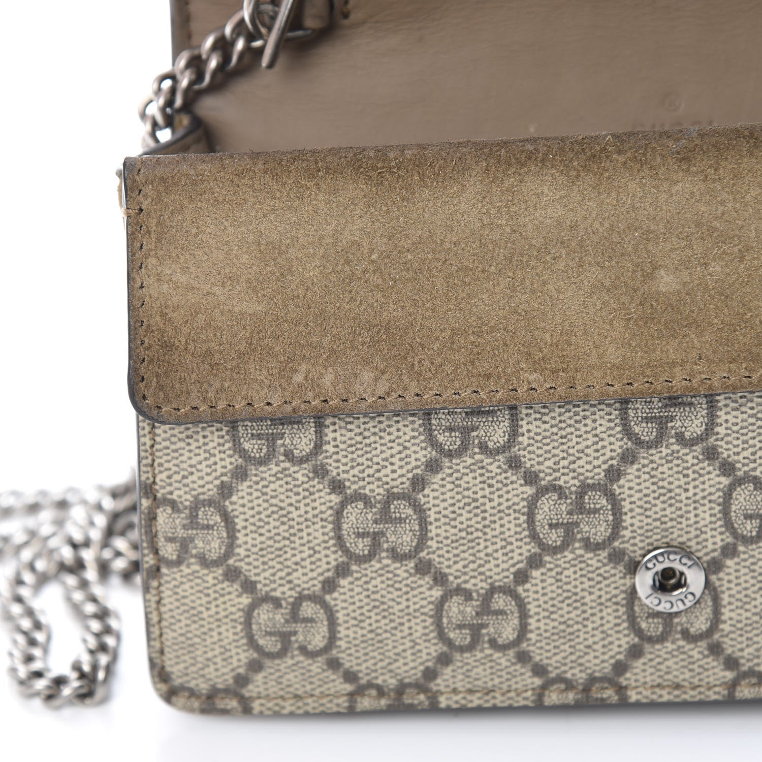 Gucci GG Supreme Monogram Super Mini Dionysus Shoulder Bag Taupe 12 of 14