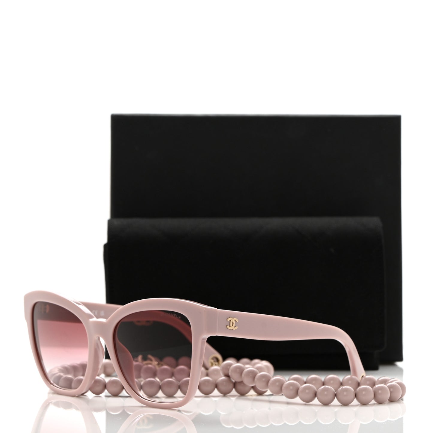 Acetate Chain Square Sunglasses 5487-A Pink