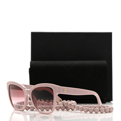 Chanel Acetate Chain Square Sunglasses 5487-A Pink 9 of 9