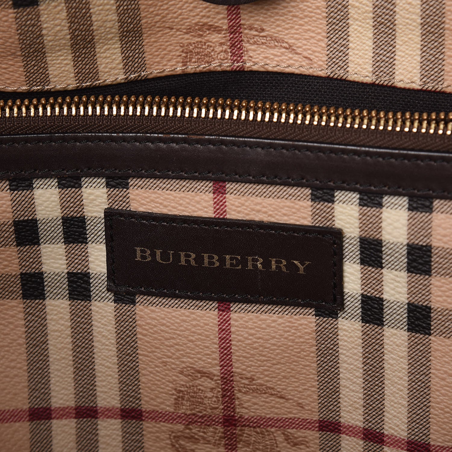 Burberry Haymarket Check Large Canterbury Tote Chocolate 8 of 13