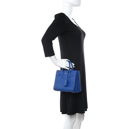 Saint Laurent Grained Calfskin Nano Sac De Jour Royal Blue 2 of 21
