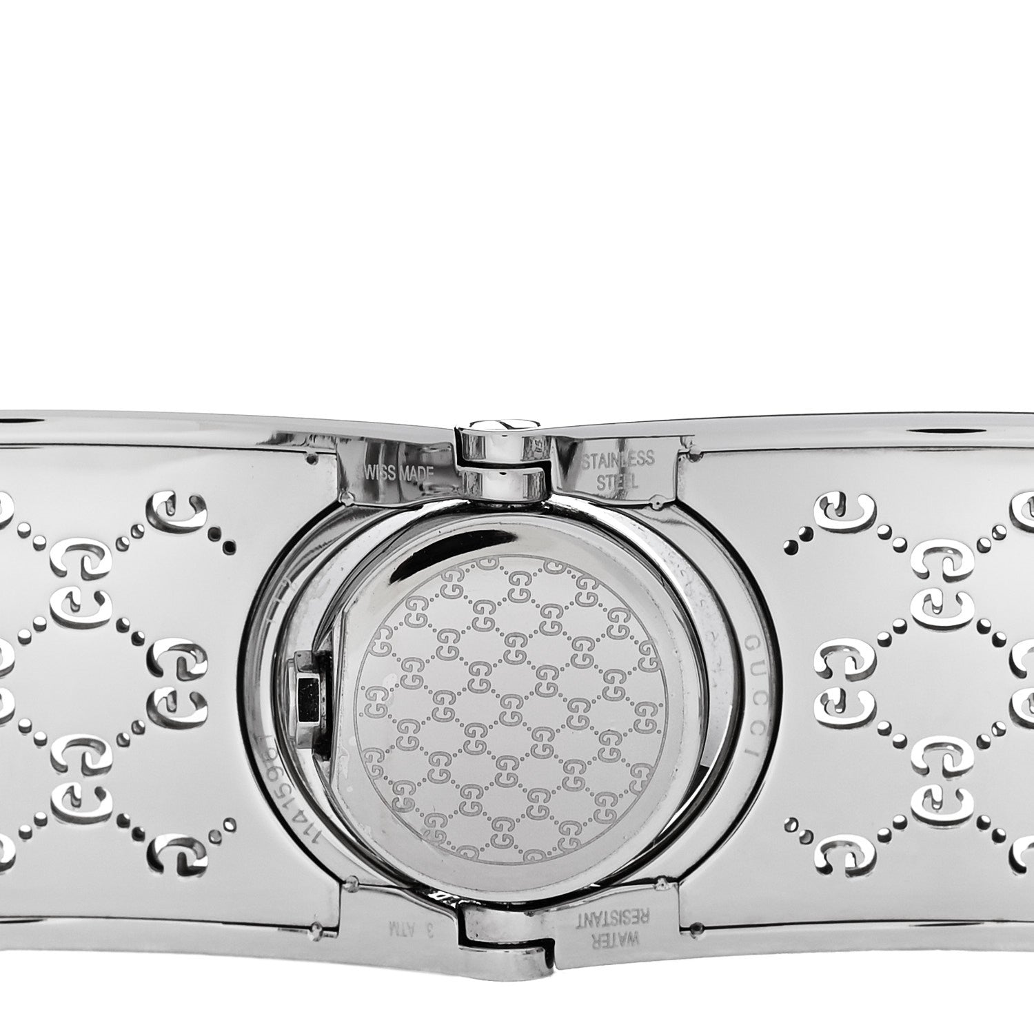 Gucci Stainless Steel Diamond Bezel Mother of Pearl 23mm Twirl Quartz Watch 4 of 5
