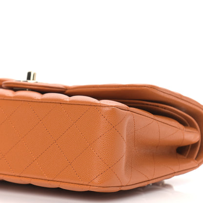 Chanel Caviar Quilted Medium Double Flap Light Brown 9 of 9