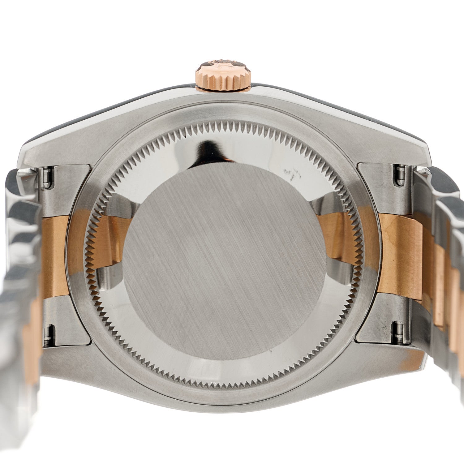 Rolex Stainless Steel 18K Everose Gold Diamond 36mm Oyster Perpetual Datejust Watch Silver Jubilee 116201 4 of 5