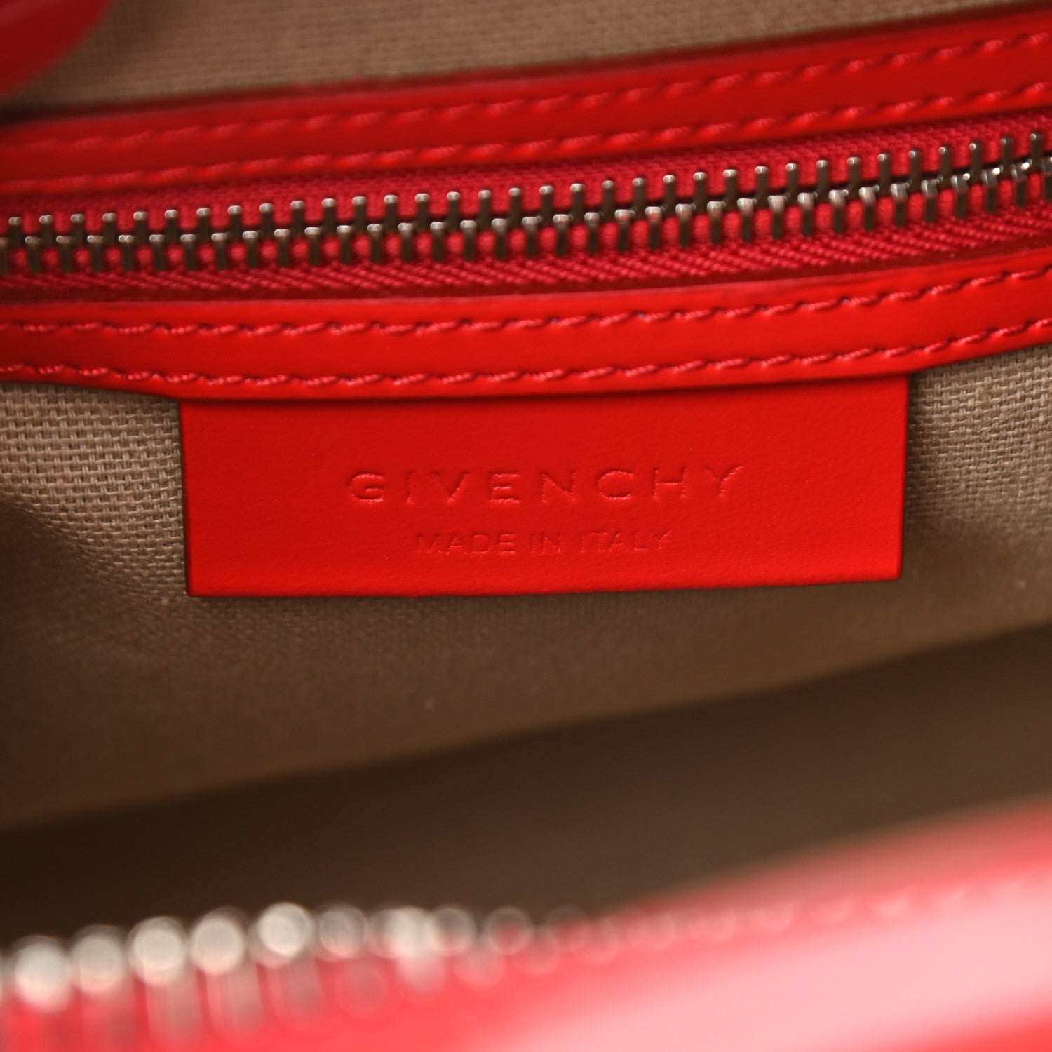 Givenchy Shiny Lord Calfskin Mini Antigona Red 6 of 10