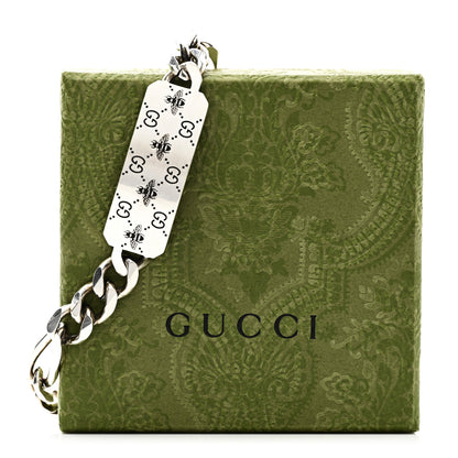 Gucci Sterling Silver GG Bee ID Chain Bracelet 6 of 6