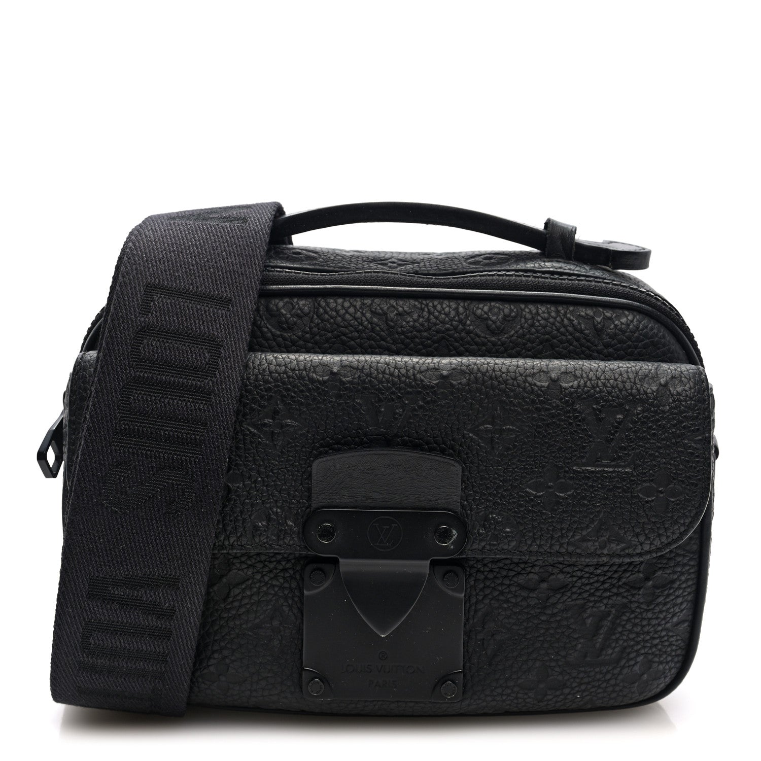 Louis Vuitton Taurillon Monogram S Lock Messenger Black 1 of 10
