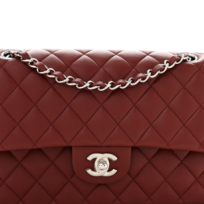 Chanel Lambskin Quilted Medium Double Flap Burgundy 8 of 13