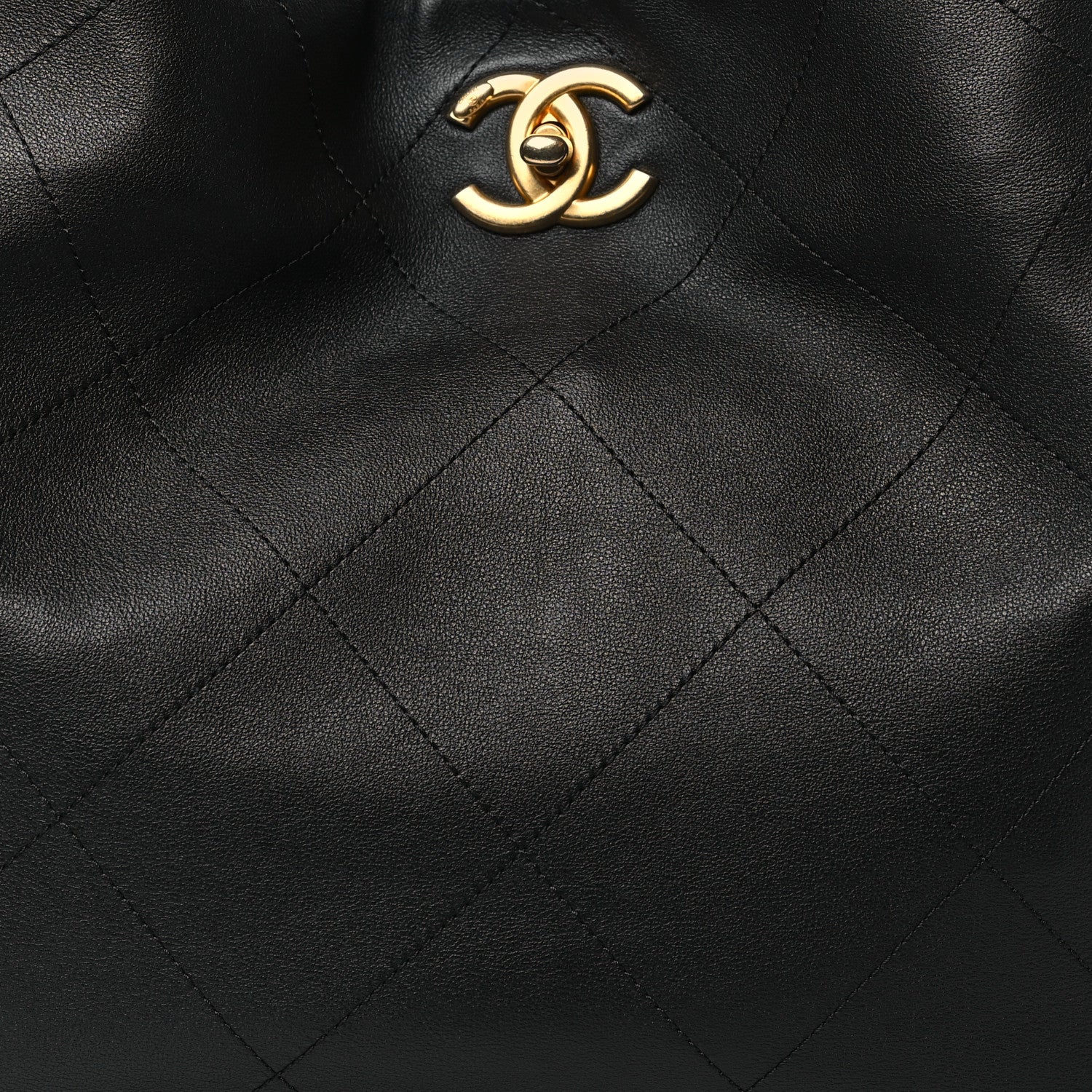 Chanel Calfskin Stitched Curved Chain Hobo Black 8 of 10