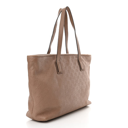 Gucci Guccissima Medium Zippered Shopping Tote Rose Beige 3 of 16