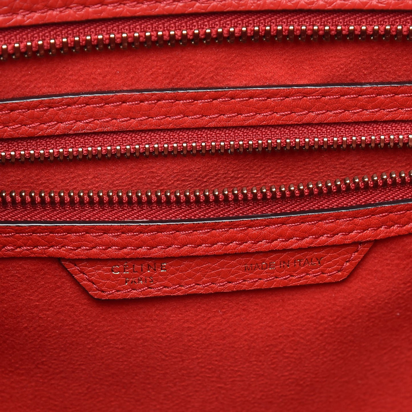 Drummed Calfskin Mini Luggage Coquelicot