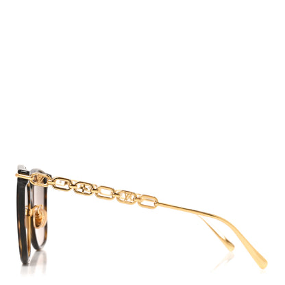 Louis Vuitton Acetate Metal My LV Two Chain Classique Square Z1945U Sunglasses Havana Brown 3 of 7