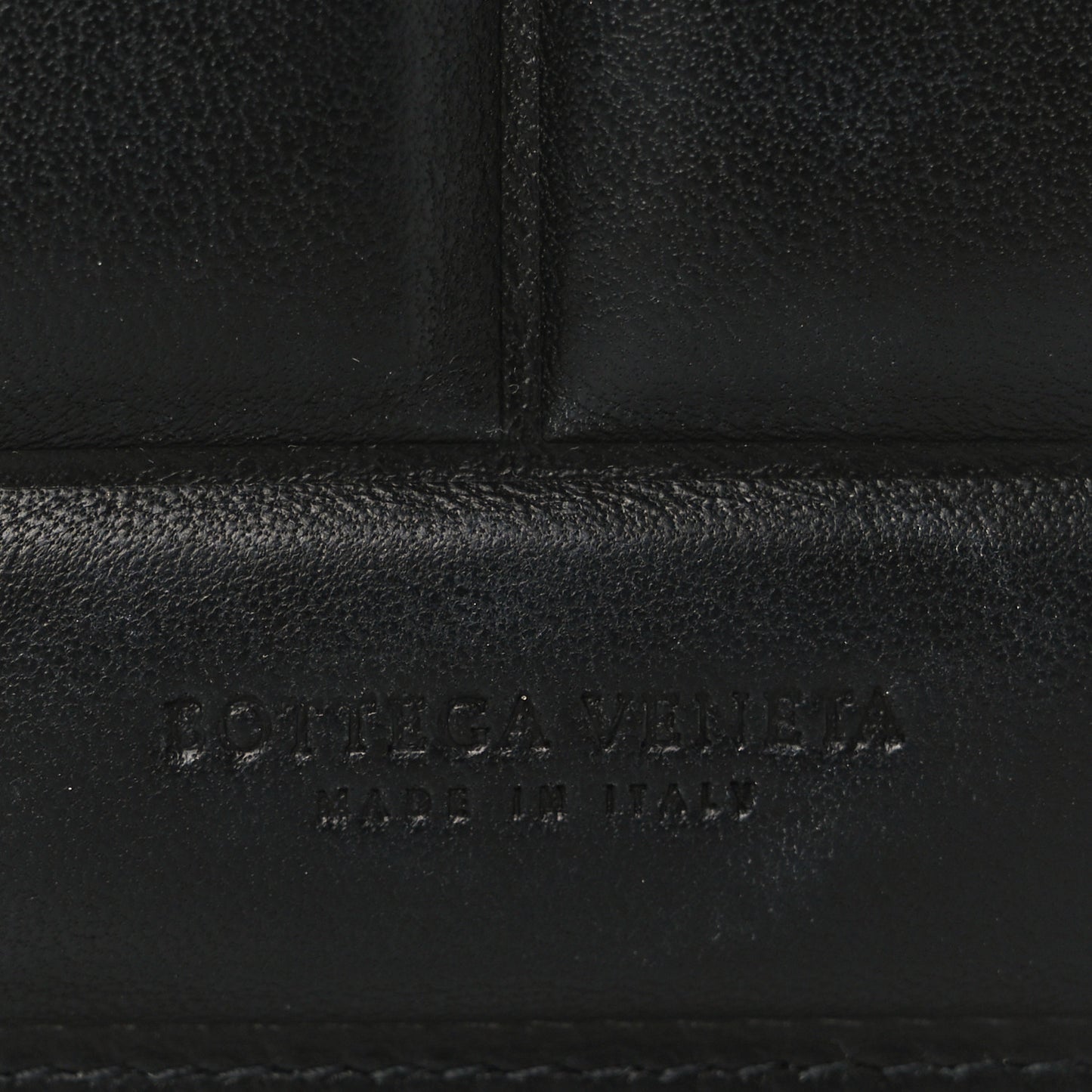 Calfskin Padded Paper Bi-Fold Wallet Black