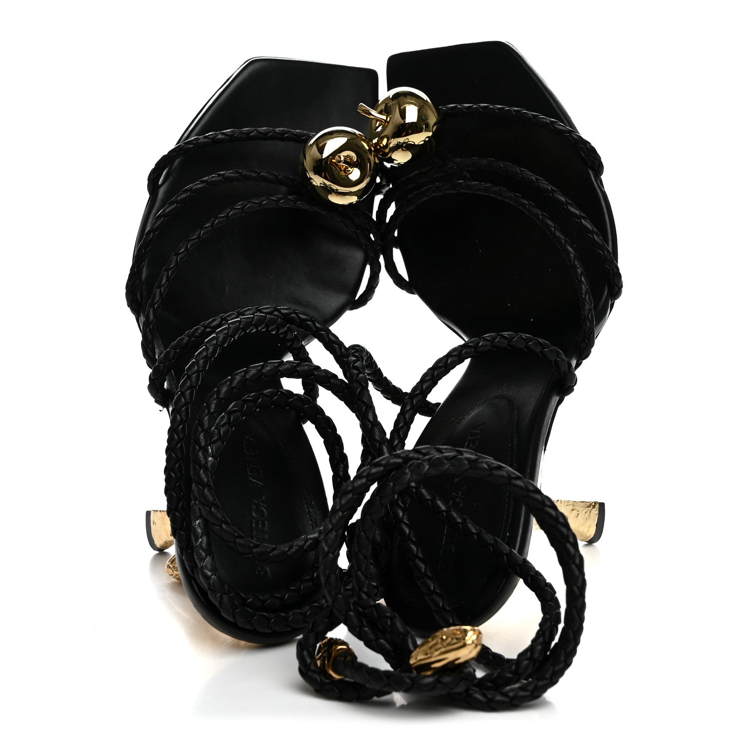 Bottega Veneta Nappa Adam Sandals 40 Black 2 of 9