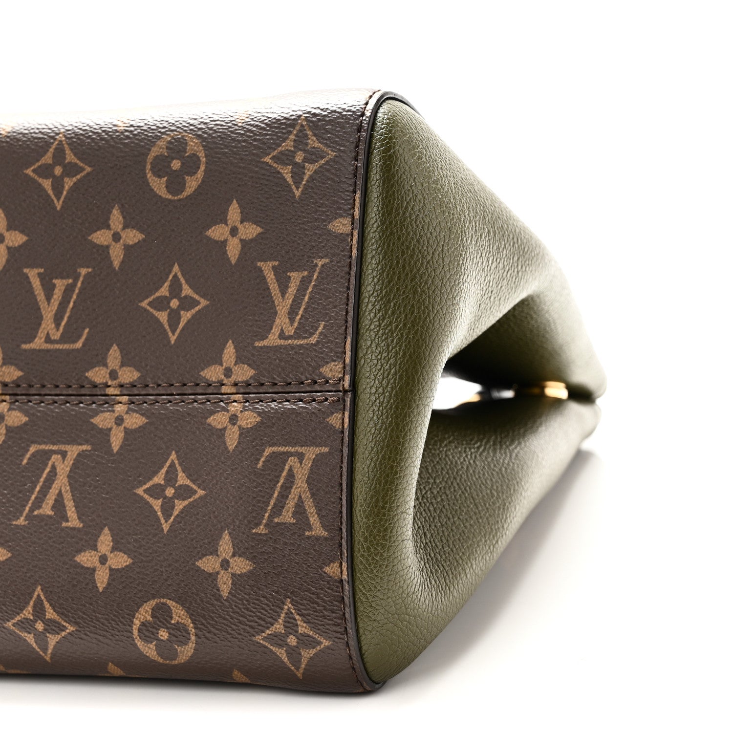 Louis Vuitton Calfskin Monogram Fold Tote PM Cream Khaki Black