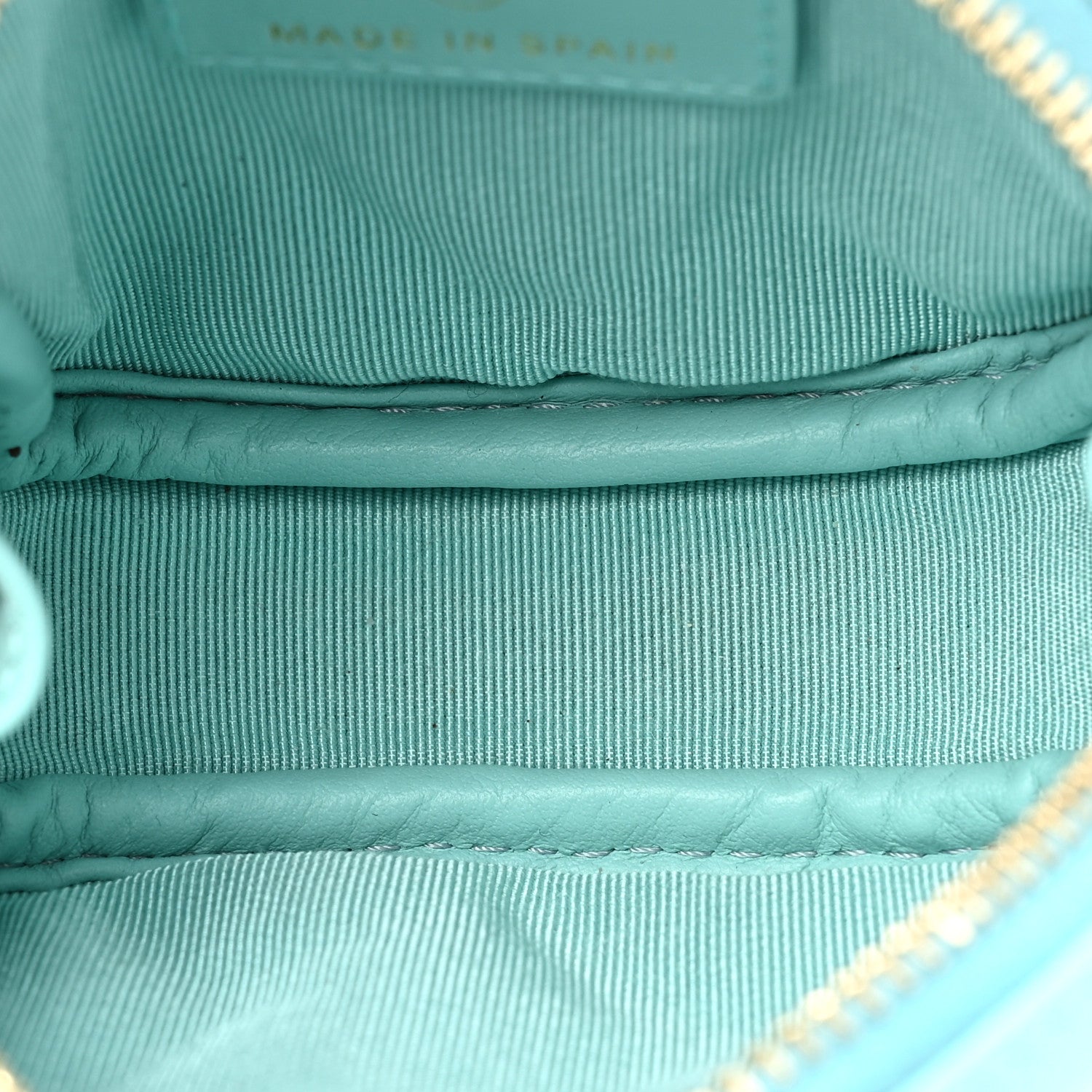 Chanel Caviar Quilted Zip Around Classic Coin Purse Light Blue 5 of 9