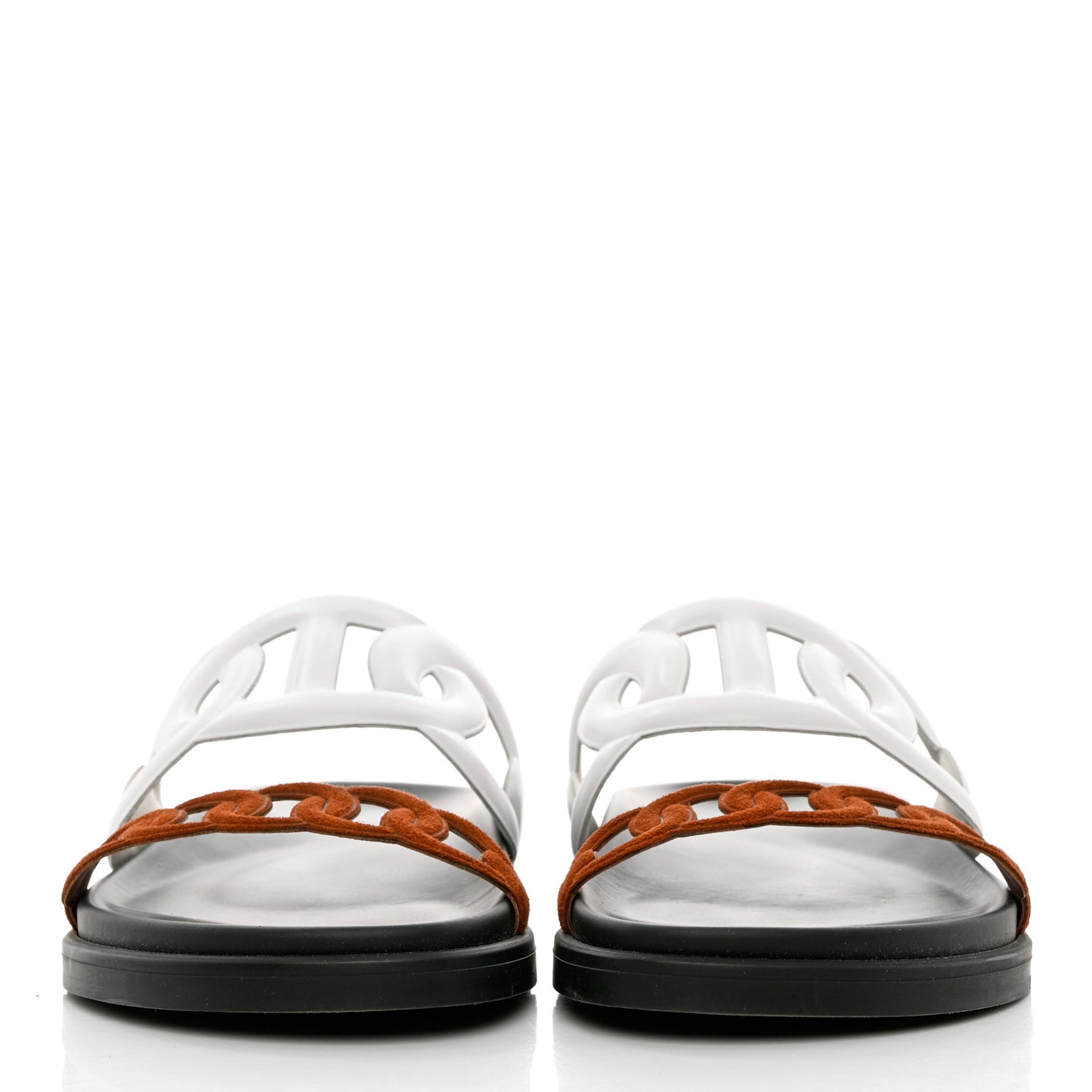 Suede Goatskin Nappa Extra Sandals 38 White Gold