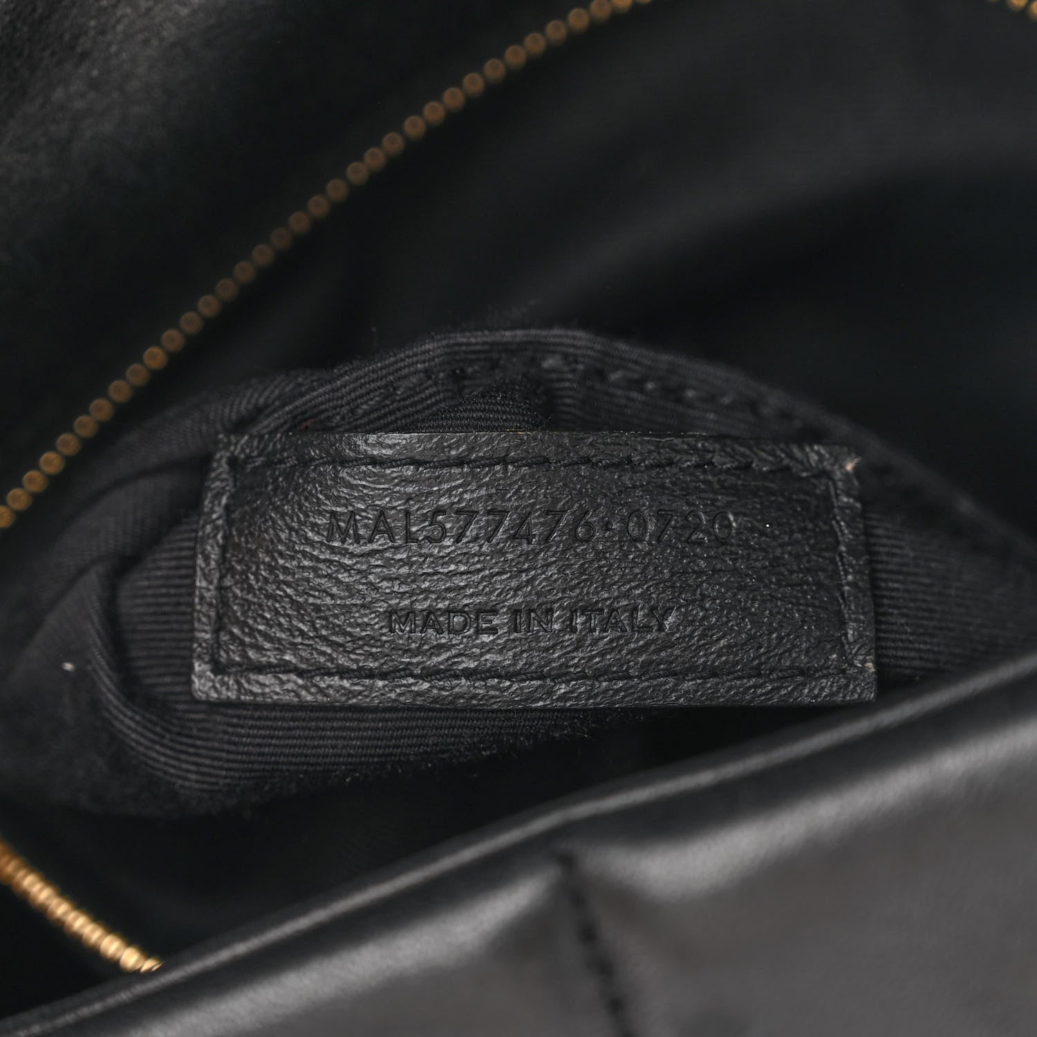 Saint Laurent Lambskin Quilted Small Loulou Puffer Monogram Chain Satchel Black 7 of 10