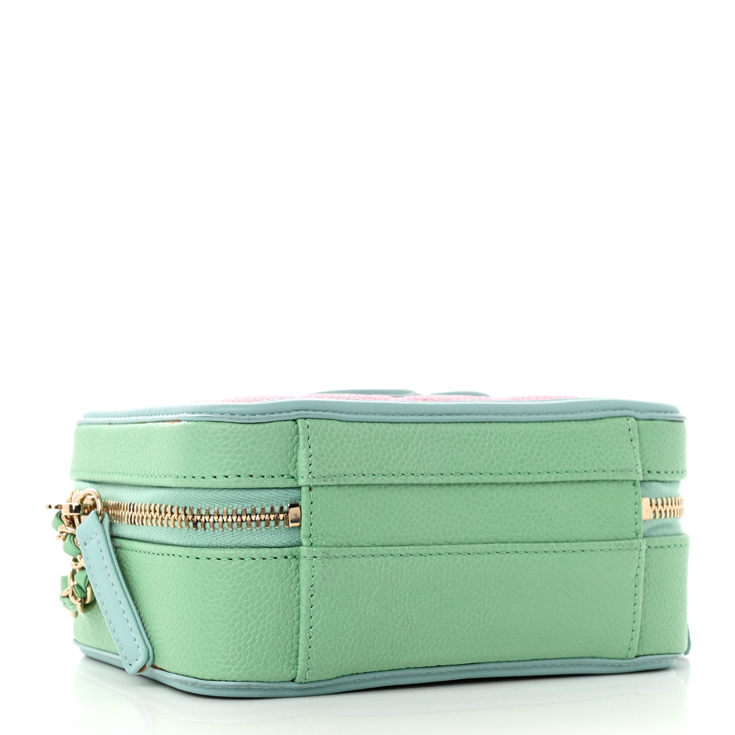 Caviar Quilted Small CC Filigree Vanity Case Pink Green Blue