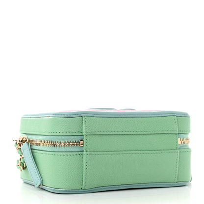 Chanel Caviar Quilted Small CC Filigree Vanity Case Pink Green Blue 4 of 15