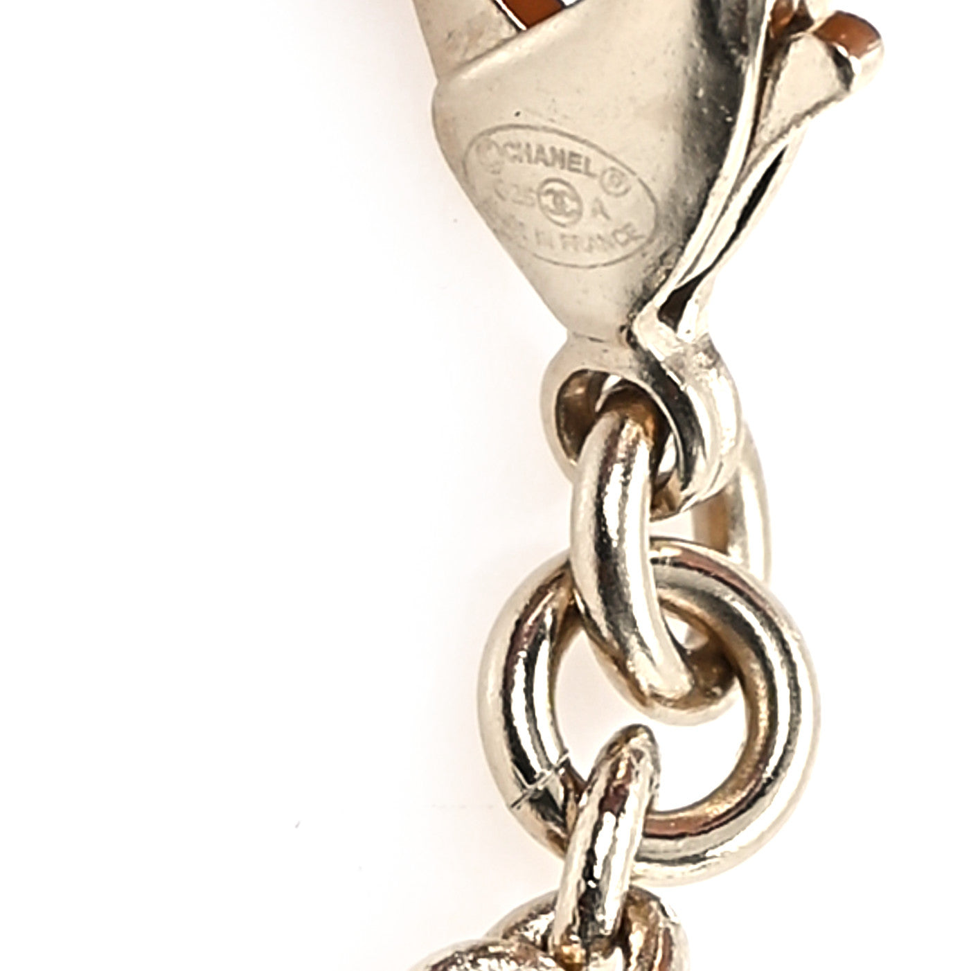 Chanel Metal Pearl CC Fan Necklace Gold 4 of 5