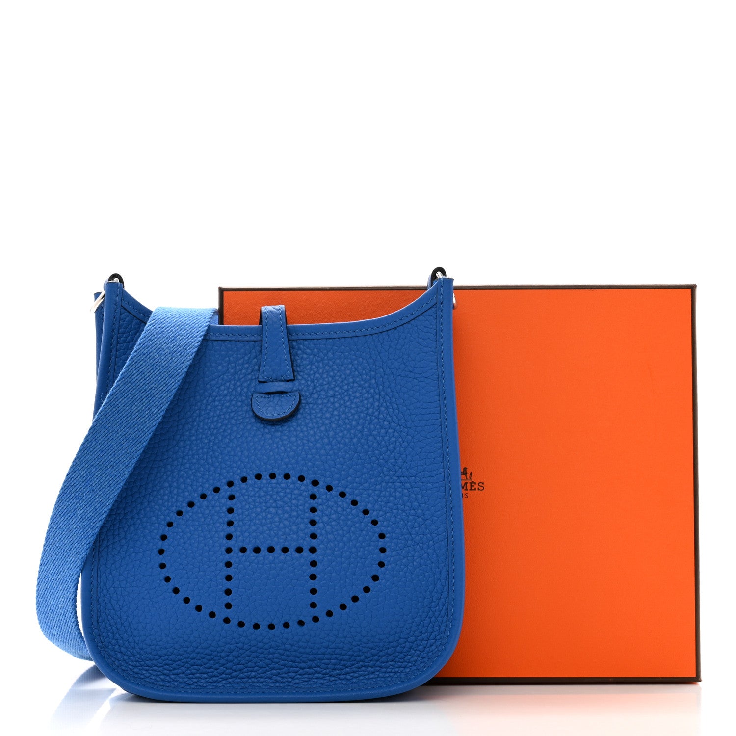 Hermes Taurillon Clemence Evelyne TPM Bleu Zellige 11 of 11