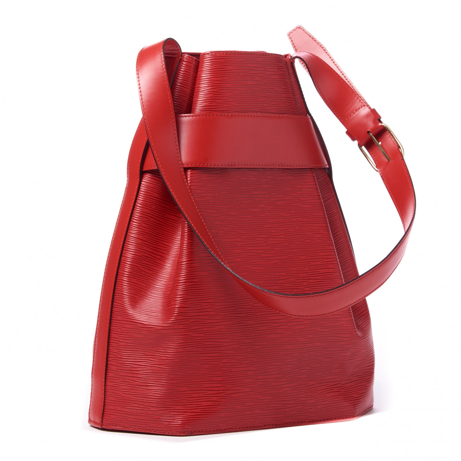 Louis Vuitton Epi Sac D'Epaule Castillan Red 3 of 8