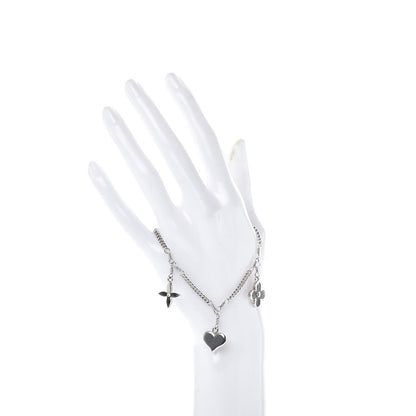 Louis Vuitton Sweet Monogram Charm Bracelet Silver Black 2 of 4