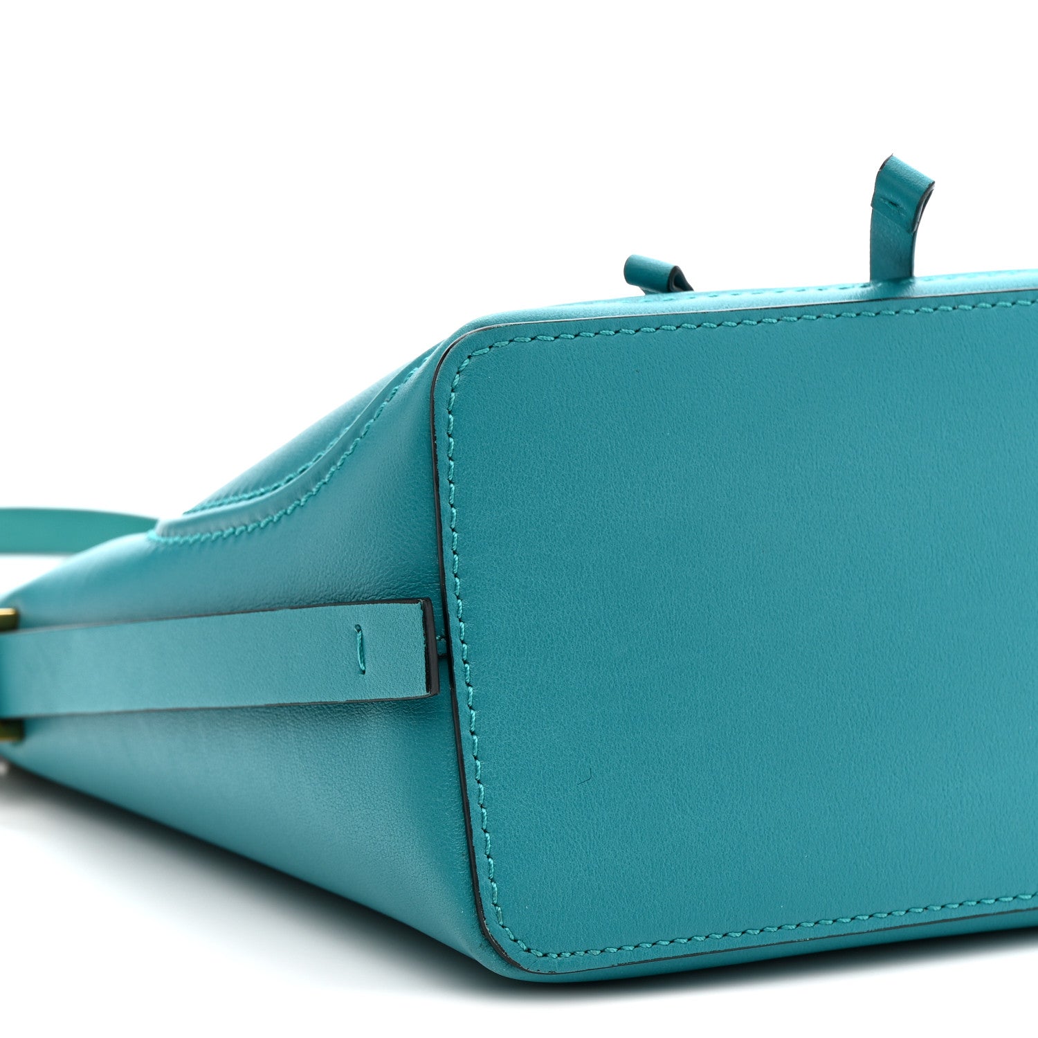 Valentino Garavani Calfskin Vlogo Bucket Bag Blue 9 of 10