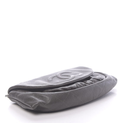 Chanel Caviar Half Moon Wallet On Chain WOC Grey 4 of 11