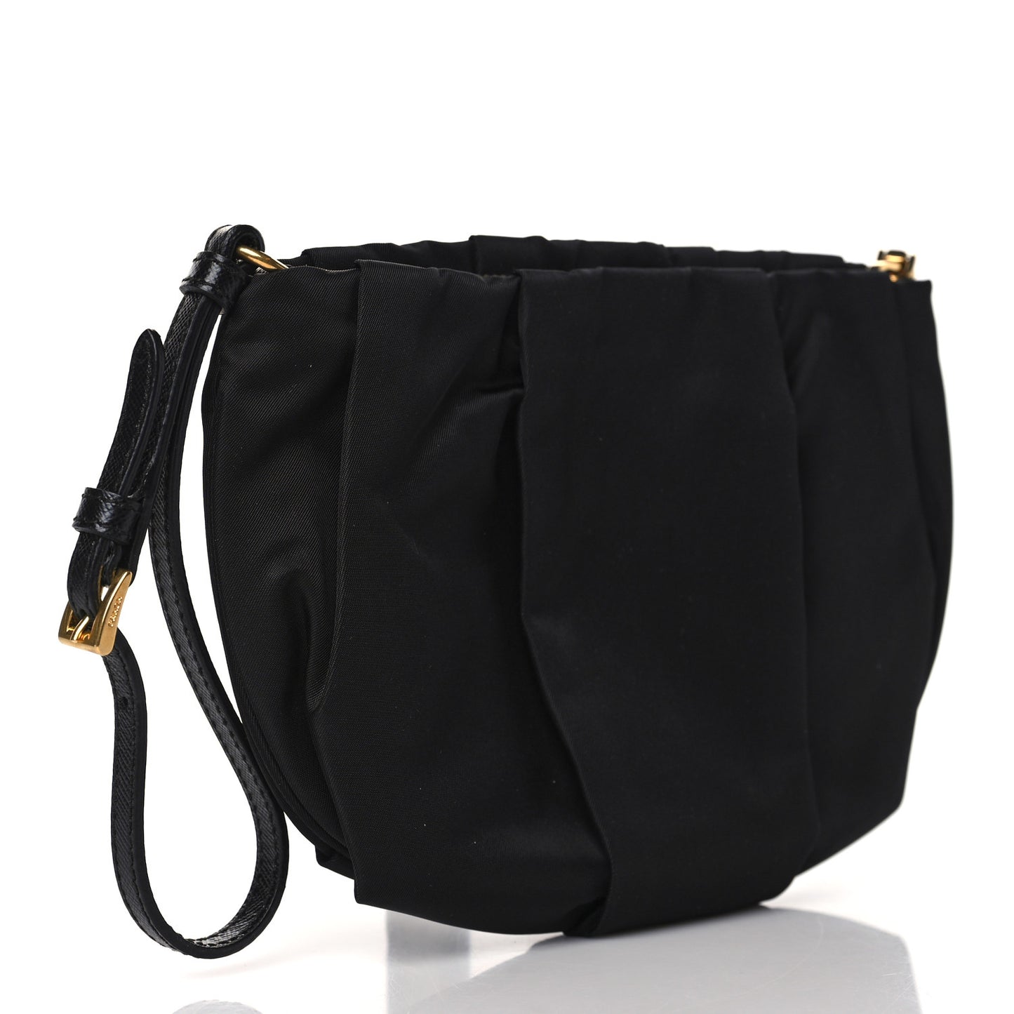 Tessuto Nylon Wristlet Clutch Black