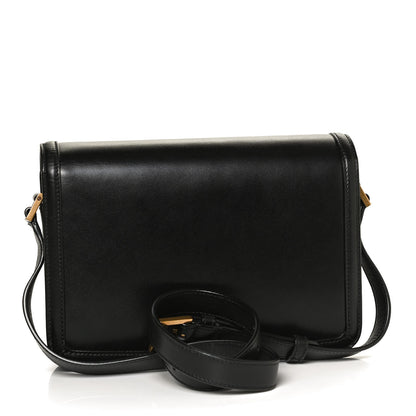 Saint Laurent Box Calfskin Monogram Medium Solferino Satchel Black 3 of 11