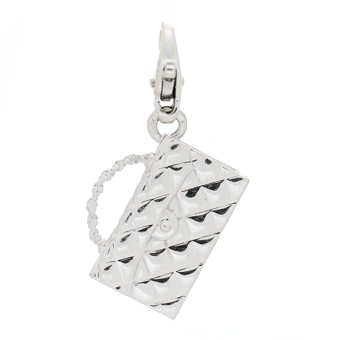 18K White Gold Classic Flap Charm