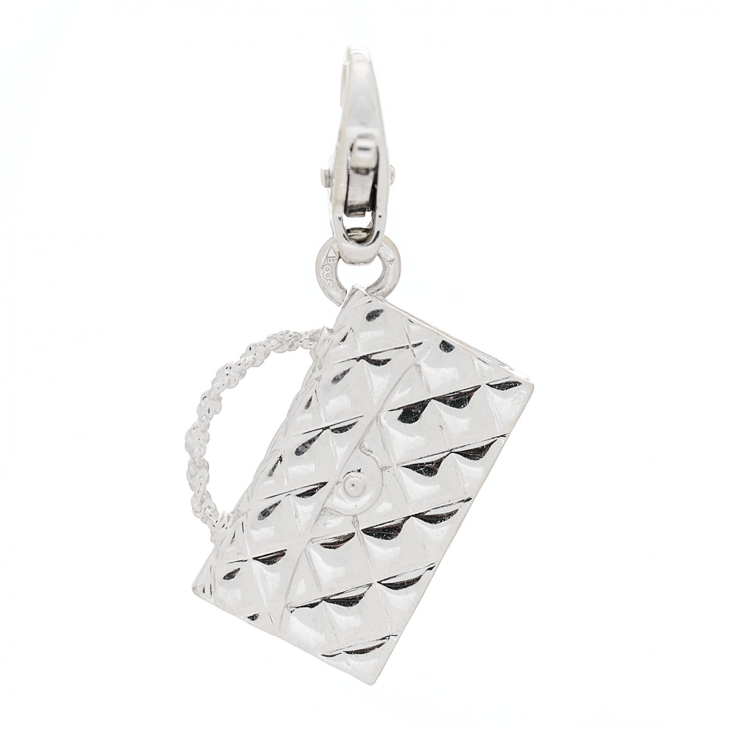 Chanel 18K White Gold Classic Flap Charm 1 of 4