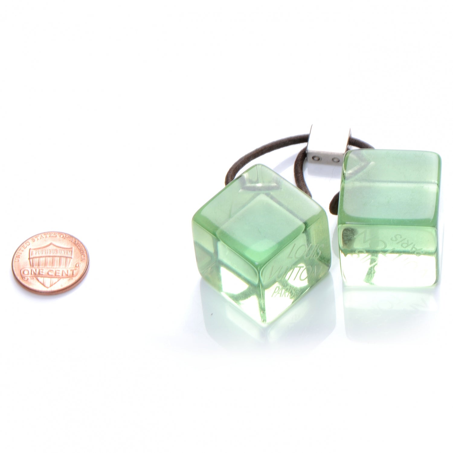 Louis Vuitton Resin Hair Cubes Green 2 of 5