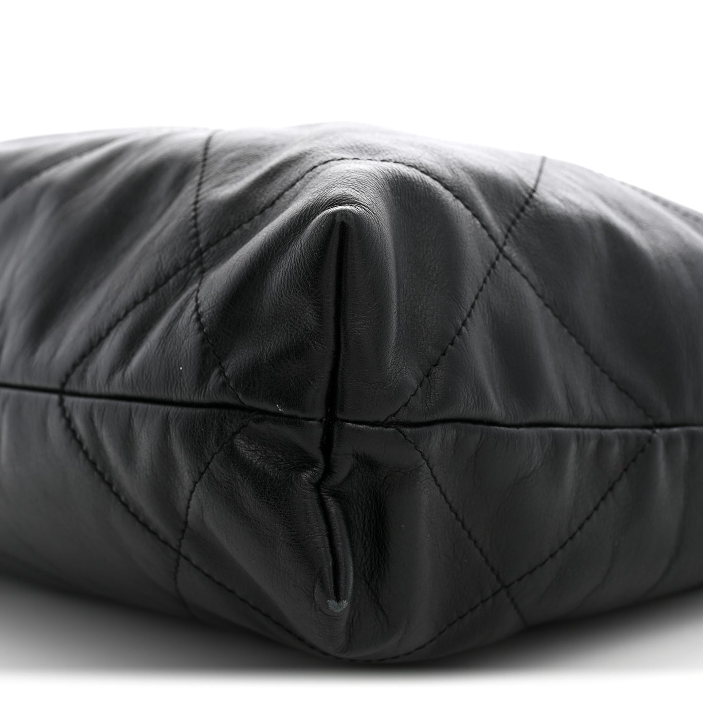 Shiny Calfskin Quilted Small Chanel 22 Black