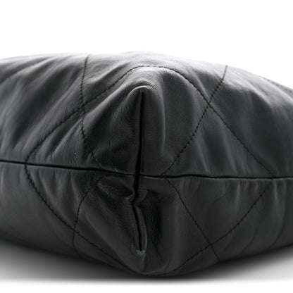 Chanel Shiny Calfskin Quilted Small Chanel 22 Black 10 of 11