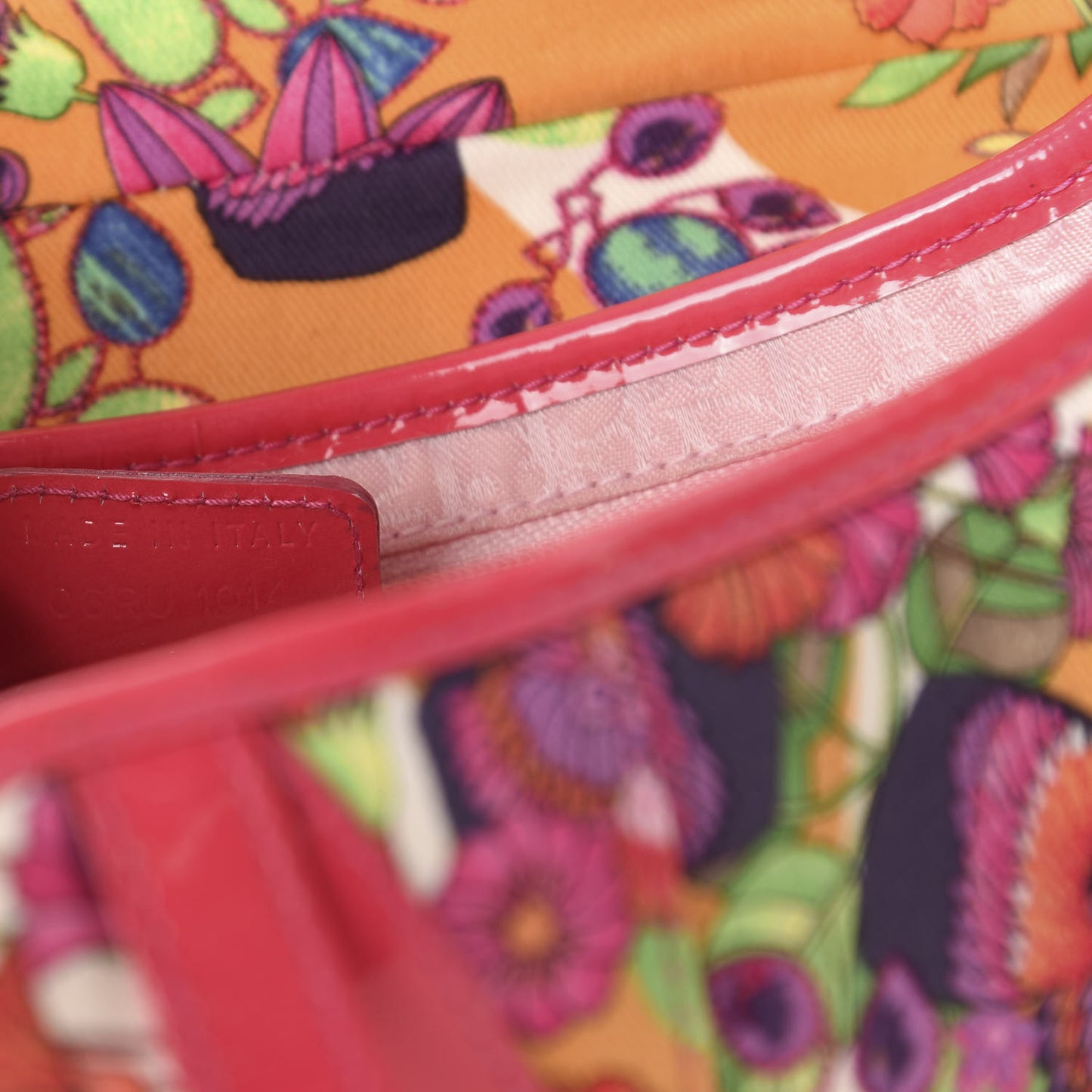 Canvas Floral Saddle Bag Multicolor