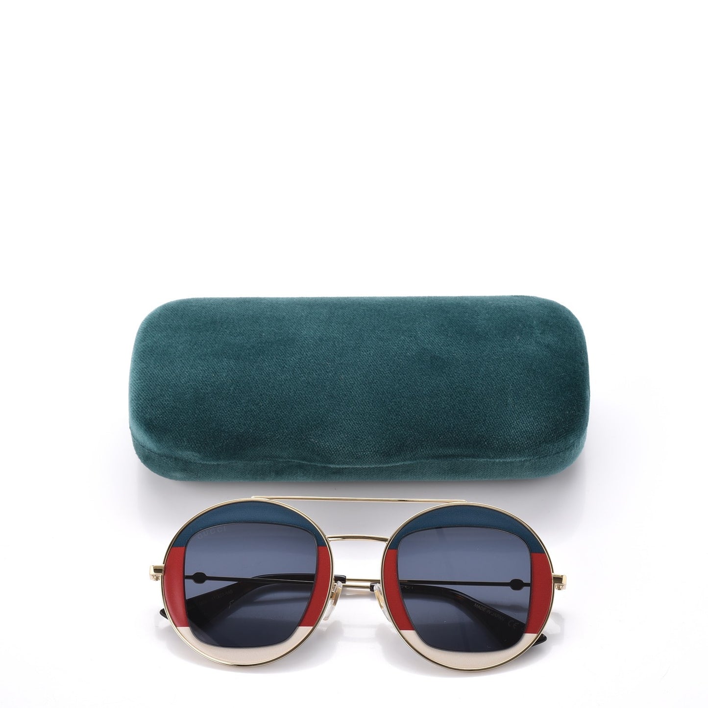 Round Frame Sylvie Web Sunglasses GG0105S Gold
