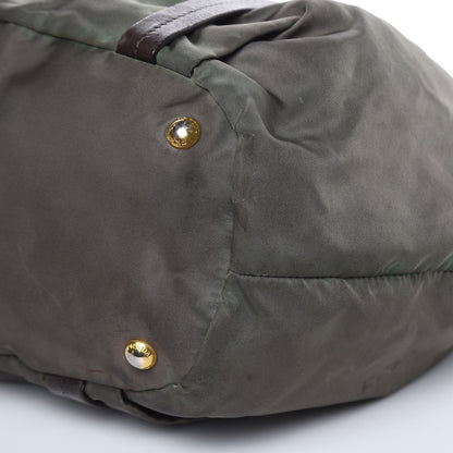 Prada Tessuto Nylon Logo Tote Green 10 of 19
