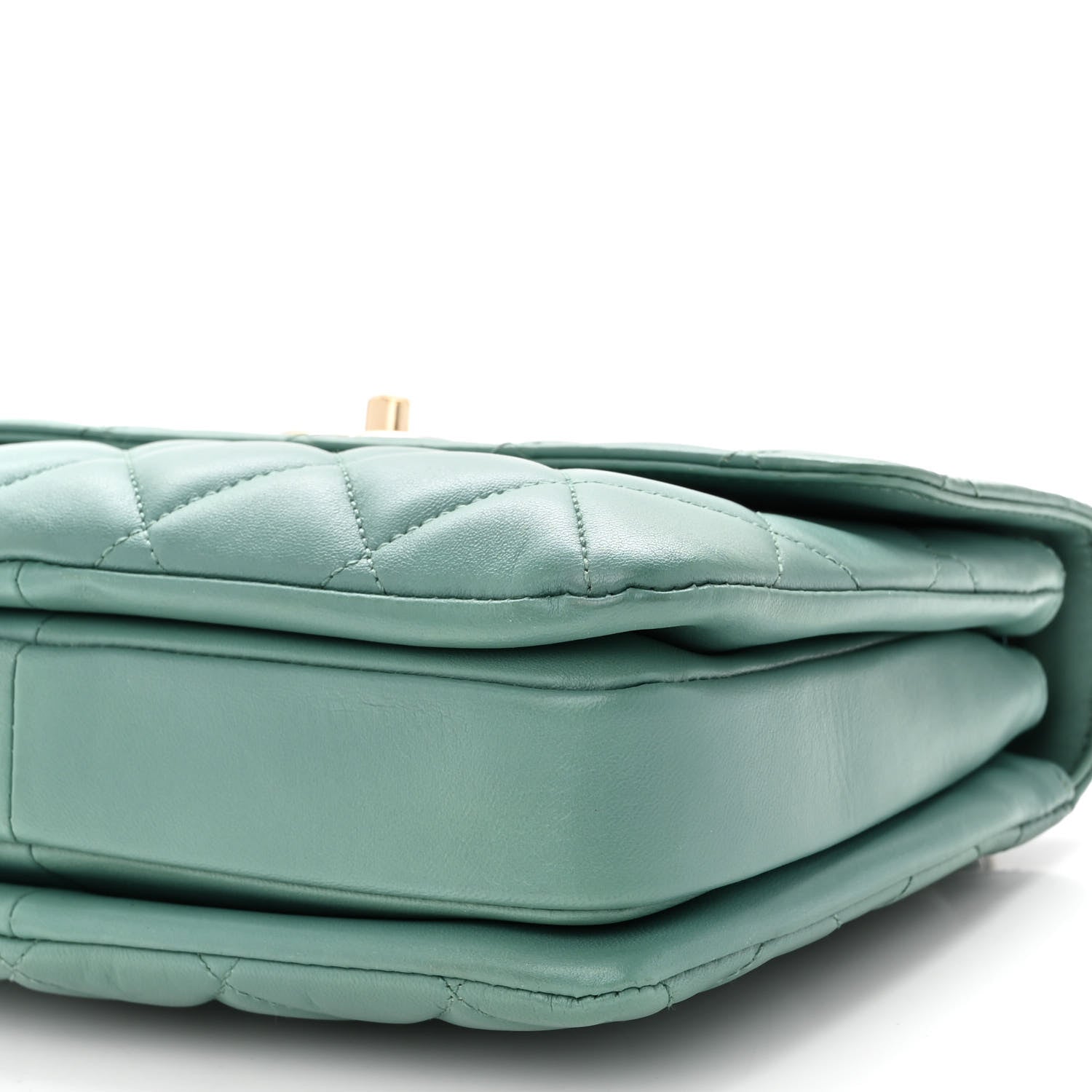 Chanel Lambskin Quilted Small Trendy CC Flap Dual Handle Bag Green 10 of 12