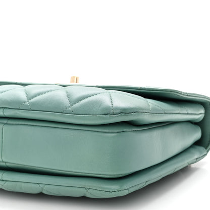 Chanel Lambskin Quilted Small Trendy CC Flap Dual Handle Bag Green 10 of 12