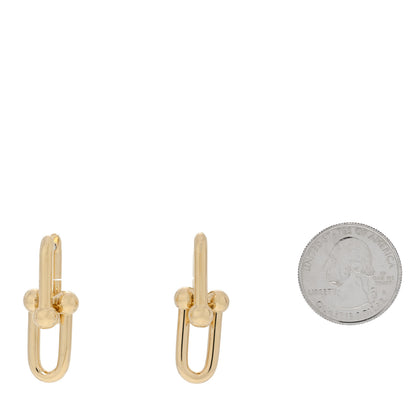 Tiffany 18K Yellow Gold Large HardWear Link Earrings 2 of 4