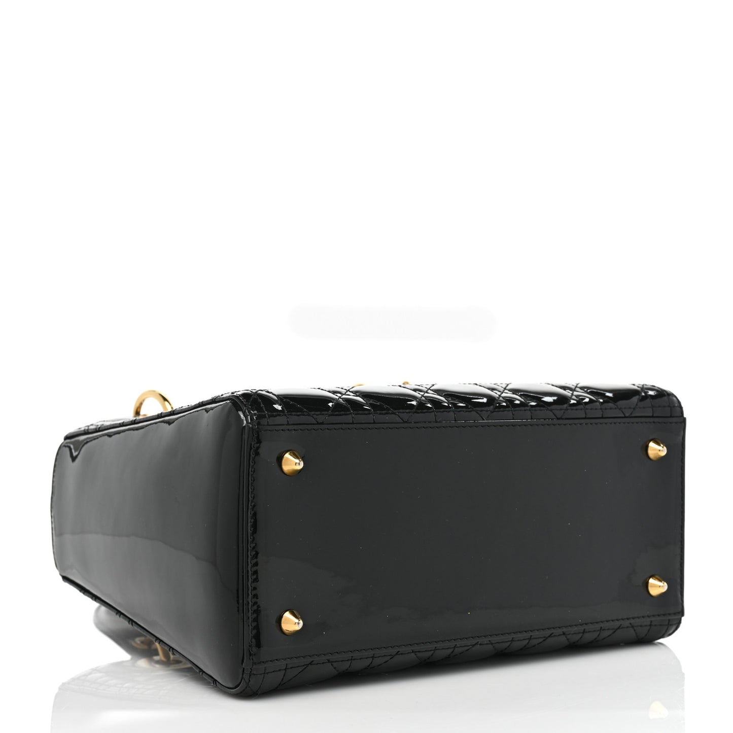 Patent Cannage Medium Lady Dior Black