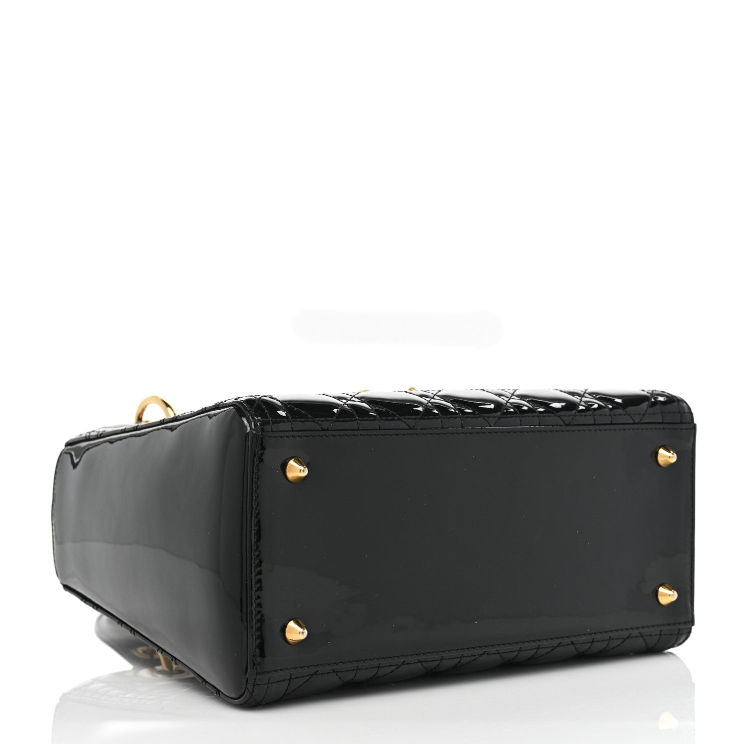 Christian Dior Patent Cannage Medium Lady Dior Black 4 of 12
