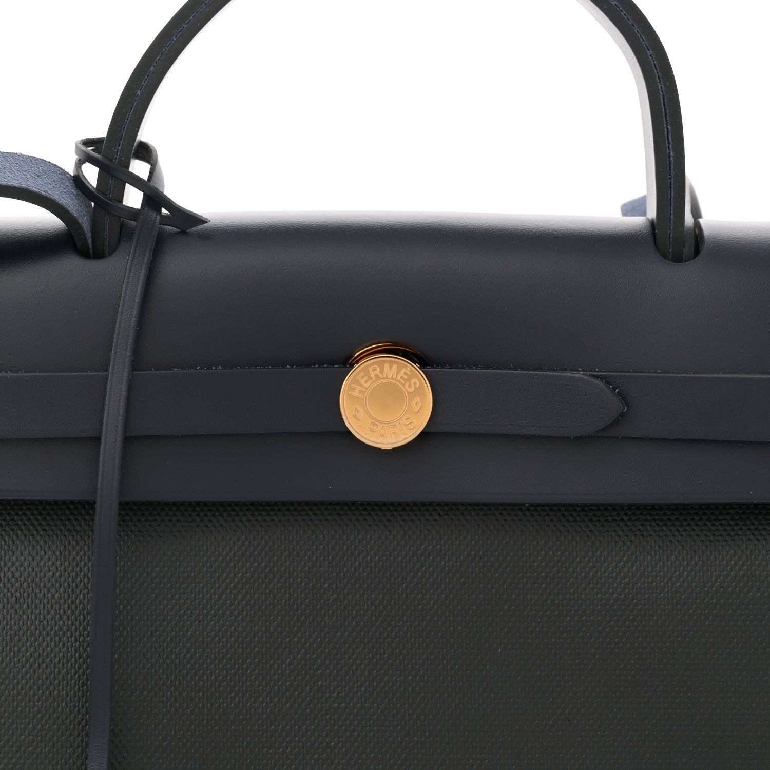Hermes Toile H Berline Vache Hunter Herbag Zip PM 31 Black Bleu Nuit 9 of 11