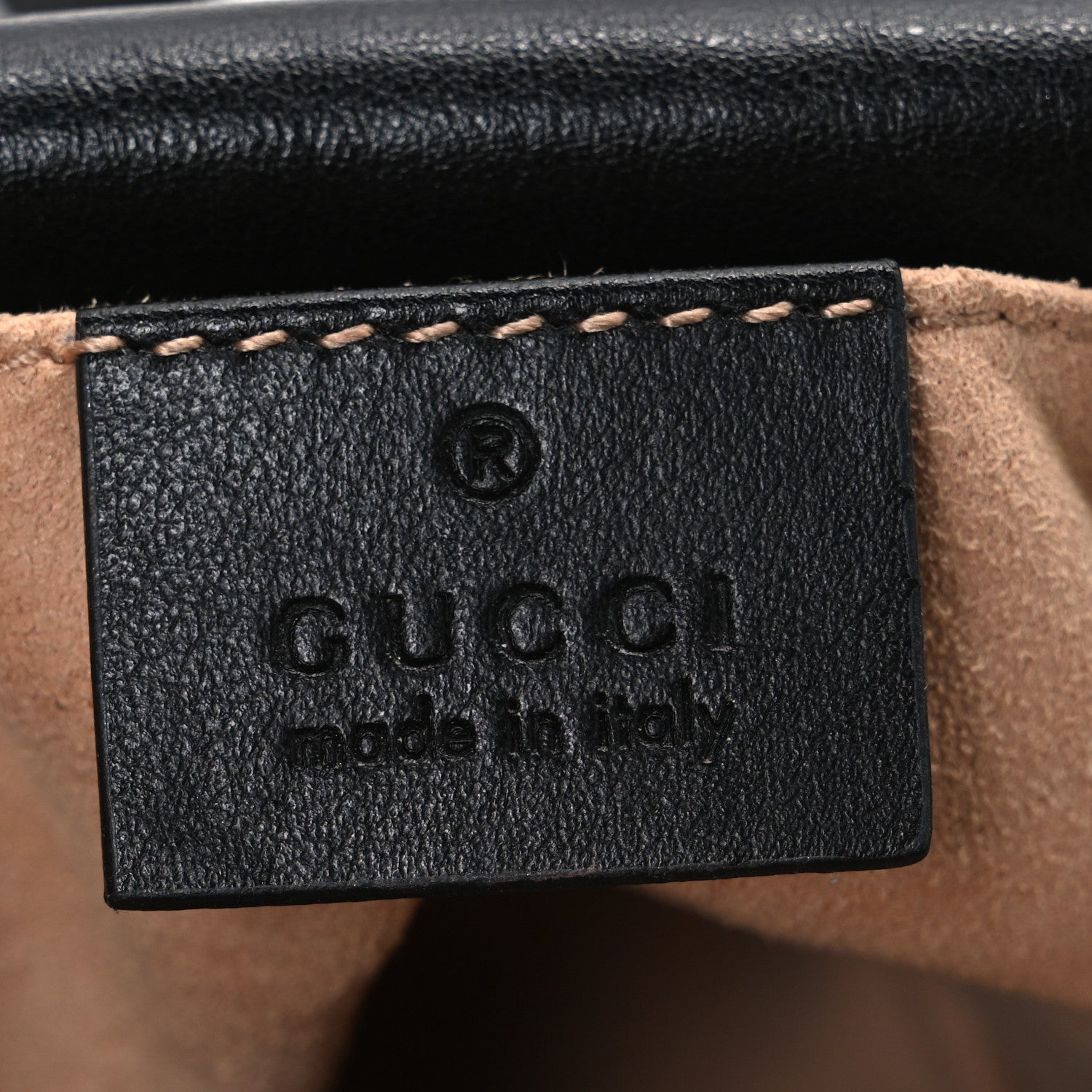 Gucci Calfskin Matelasse Mini GG Marmont Chain Shoulder Bag Black 6 of 10