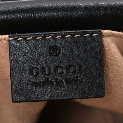 Gucci Calfskin Matelasse Mini GG Marmont Chain Shoulder Bag Black 6 of 10