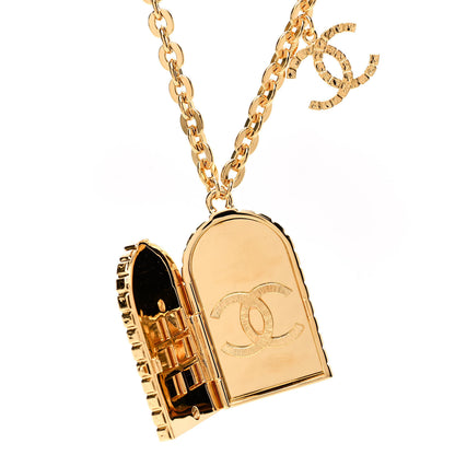 Chanel Metal 31 Rue Cambon Door Long Necklace Gold 5 of 5