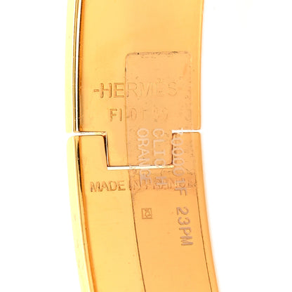 Hermes Enamel Narrow Clic Clac H Bracelet PM Orange 4 of 5